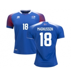 Iceland #18 MAGNUSSON Home Soccer Country Jersey