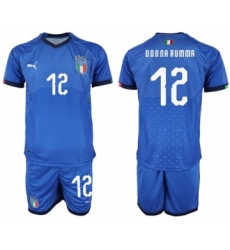 Italy #12 Donna Rumma Home Soccer Country Jersey