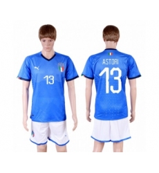 Italy #13 Astori Home Soccer Country Jersey