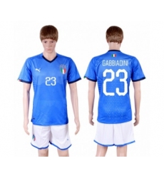 Italy #23 Gabbiadini Home Soccer Country Jersey