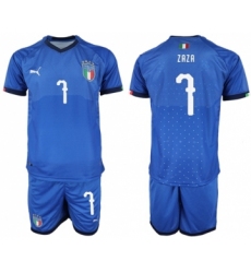 Italy #7 Zaza Home Soccer Country Jersey