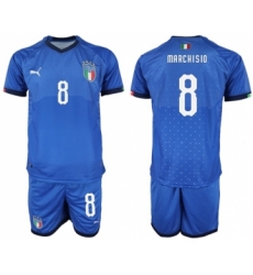 Italy #8 Marchisio Home Soccer Country Jersey