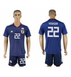 Japan #22 Yoshida Home Soccer Country Jersey