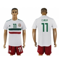 Mexico #11 C.Vela Away Soccer Country Jersey