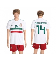 Mexico #14 Chicharito Away Soccer Country Jersey