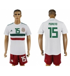 Mexico #15 Moreno Away Soccer Country Jersey