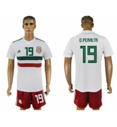 Mexico #19 O.Peralta Away Soccer Country Jersey