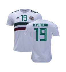 Mexico #19 O.Pineda Away Soccer Country Jersey