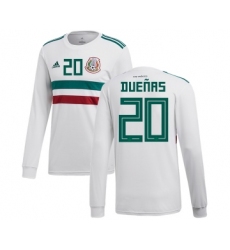 Mexico #20 Duenas Away Long Sleeves Soccer Country Jersey