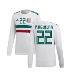 Mexico #22 P.Aguilar Away Long Sleeves Soccer Country Jersey