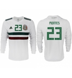 Mexico #23 Montes Away Long Sleeves Soccer Country Jersey