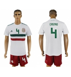 Mexico #4 Castro Away Soccer Country Jersey