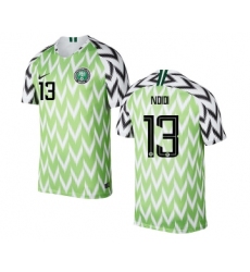 Nigeria #13 NDIDI Home Soccer Country Jersey
