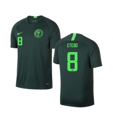 Nigeria #8 ETEBO Away Soccer Country Jersey