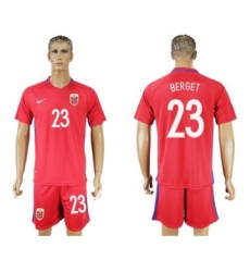 Norway #23 Berget Home Soccer Country Jersey