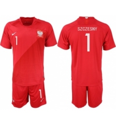 Poland #1 Szczesny Away Soccer Country Jersey