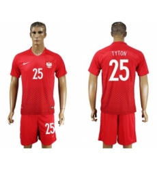 Poland #25 Tyton Away Soccer Country Jersey