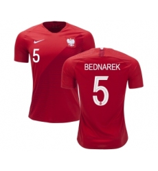 Poland #5 BEDNAREK Away Soccer Country Jersey