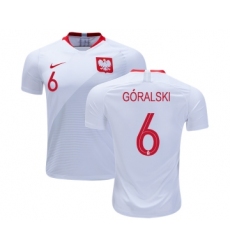 Poland #6 Goralski Home Soccer Country Jersey