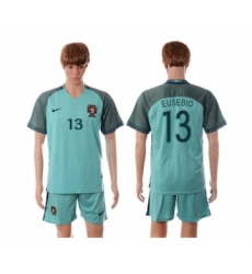 Portugal #13 Eusebio Away Soccer Country Jersey