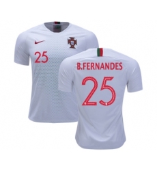 Portugal #25 B.Fernandes Away Soccer Country Jersey