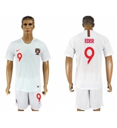Portugal #9 Eder Away Soccer Country Jersey