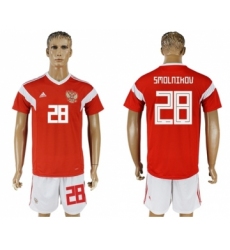 Russia #28 Smolnikov Home Soccer Country Jersey