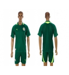 Senegal Blank 2012 2013 Green Away Soccer Country Jersey