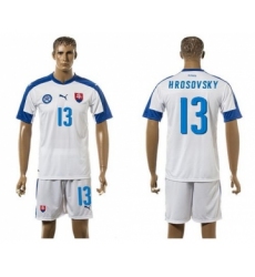 Slovakia #13 Hrosovsky Home Soccer Country Jersey