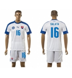 Slovakia #16 Salata Home Soccer Country Jersey