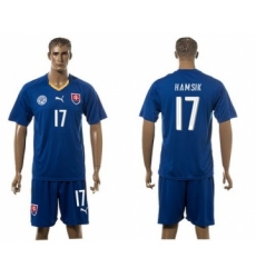 Slovakia #17 Hamsik Blue Away Soccer Country Jersey