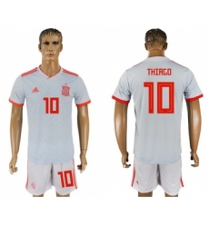 Spain #10 Thiago Away Soccer Country Jersey