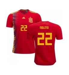Spain #22 Nolito Home Soccer Country Jersey