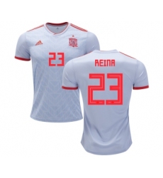 Spain #23 Reina Away Soccer Country Jersey