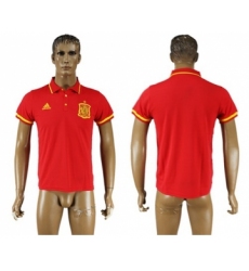 Spain Blank Red Soccer Country Polo