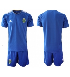 Sweden Blank Away Soccer Country Jersey