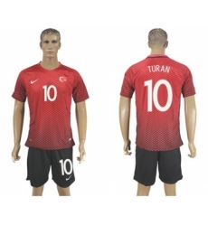 Turkey #10 Turan Home Soccer Country Jersey