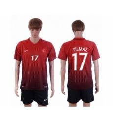 Turkey #17 Yilmaz Home Soccer Country Jersey