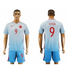 Turkey #9 Tosun Away Soccer Country Jersey