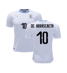 Uruguay #10 De Arrascaeta Away Soccer Country Jersey