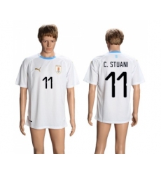 Uruguay #11 C.Stuani Away Soccer Country Jersey