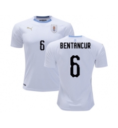 Uruguay #6 Bentancur Away Soccer Country Jersey