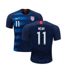 USA #11 Weah Away Soccer Country Jersey