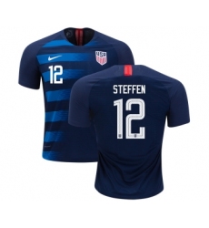 USA #12 Steffen Away Soccer Country Jersey