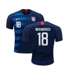 USA #18 Novakovich Away Soccer Country Jersey