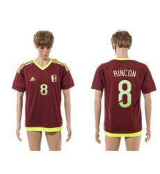 Venezuela #8 Rincon Home Soccer Country Jersey