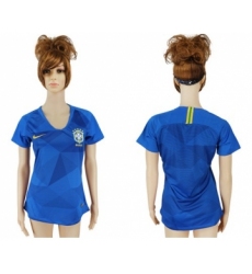 Women's Brazil Blank Away Soccer Country Jersey
