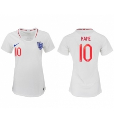 Women's England #10 Kane Home Soccer Country Jersey