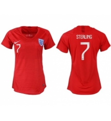 Women's England #7 Sterling Away Soccer Country Jersey