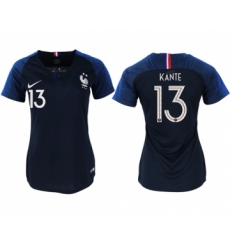 Women's France #13 Kante Home Soccer Country Jersey